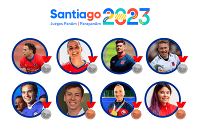 Ocho medallistas del Team Chile en Santiago 2023 son de la FEN