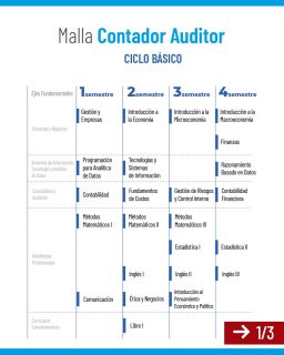 📑💡 La malla 2026 de Contador Auditor FEN se renueva para responder a los desafíos actuales del entorno financiero, tributario y normativo.
Integra nuevas competencias, uso de tecnología y una sólida formación ética y técnica para el ejercicio profesional.
📲 Desliza y descubre cómo será tu formación en la FEN desde 2026.