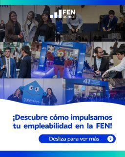 ¿Cómo se proyecta el futuro laboral de quienes estudian en la FEN? 💼🚀 Nuestra facultad cuenta con una unidad dedicada exclusivamente a conectar a la comunidad estudiantil con las principales organizaciones del país.

Desde acompañamiento estratégico hasta conexiones directas con grandes marcas empleadoras, el estudiantado cuenta con una red de apoyo real para dar el salto desde las aulas al mundo del trabajo con total confianza.

👉 Desliza para conocer las actividades que realizamos para fomentar la empleabilidad de nuestros estudiantes y egresados. ¡El camino hacia las mejores oportunidades comienza desde el primer día!