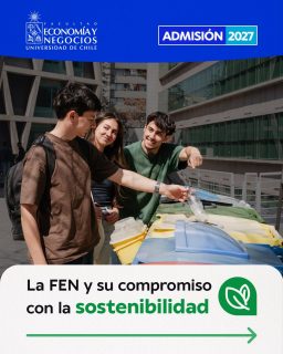 🌱 En la FEN, la sostenibilidad también es parte de tu formación.

Desde la gestión de nuestro campus y el cuidado del entorno, hasta la investigación y la formación de profesionales preparados para enfrentar los desafíos sociales, ambientales y económicos del futuro. 

Conoce algunas de las iniciativas que impulsamos para construir una comunidad más sostenible. 🚲♻️